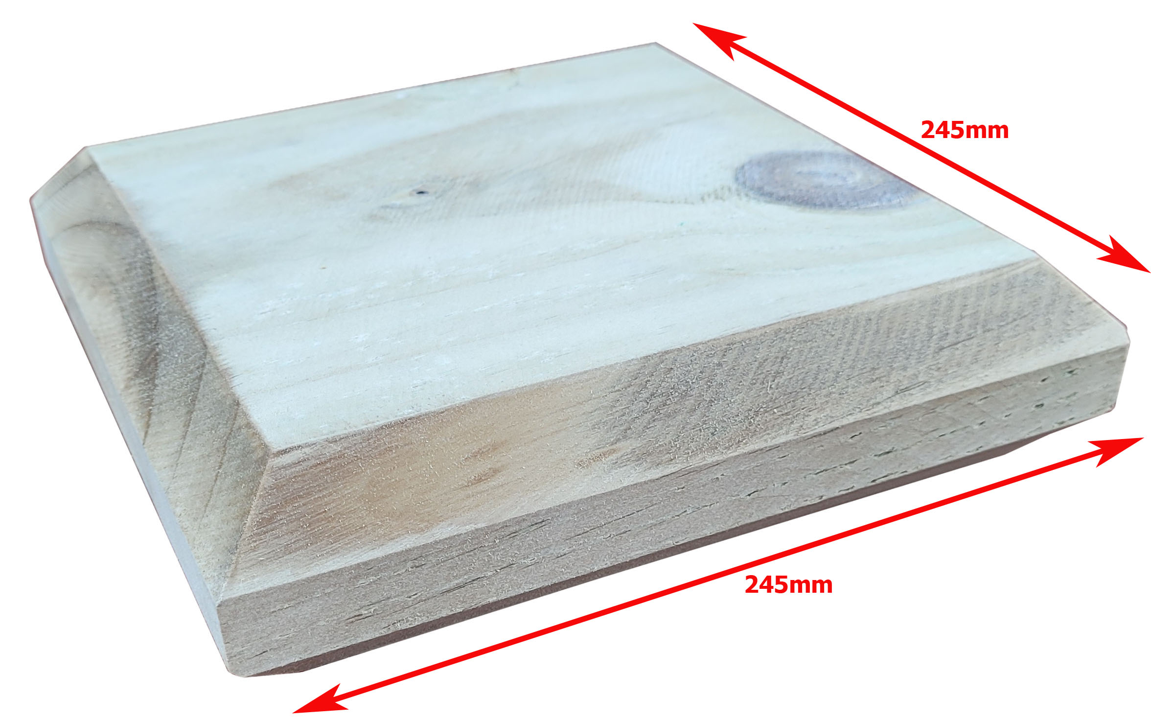 Fence Post Caps for 200 x 200 x 50mm thick Double Bevel - Image 3