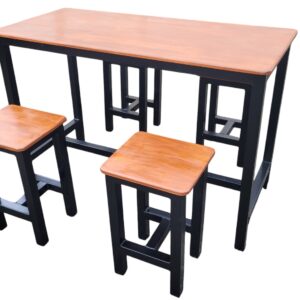 Bar Leaner metal legs with 4 stools
